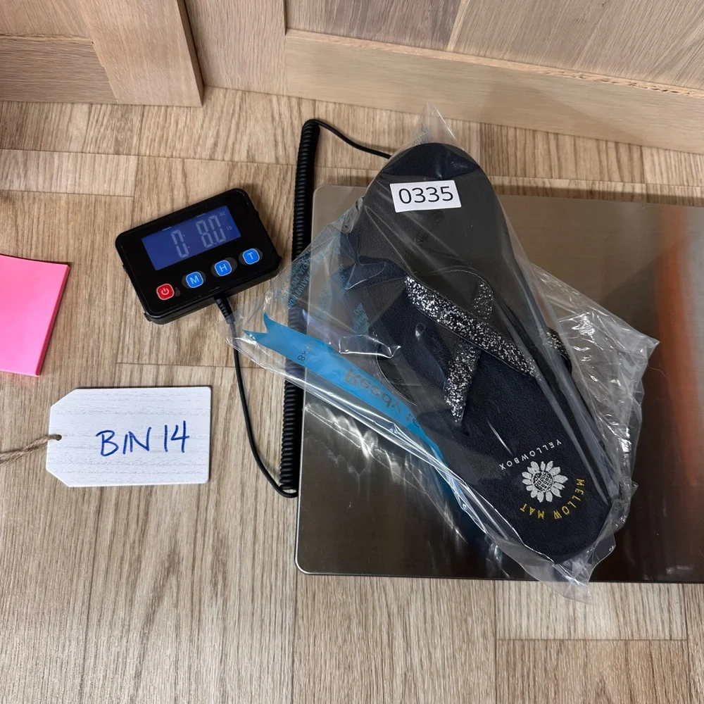 YELLOWBOX BLACK Mellow Mat SILVER BEADED Sandals WOMENS 7 Suzanne - Picture 9 of 9